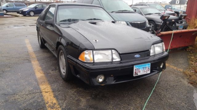 1993 Black Ford Mustang Hatchback