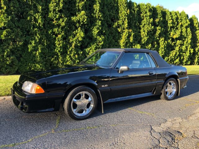 1993 Black Ford Mustang Convertible