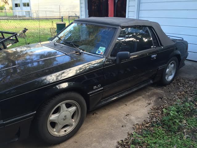 1993 Black Ford Mustang Convertible