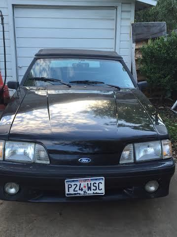 1993 Black Ford Mustang Convertible