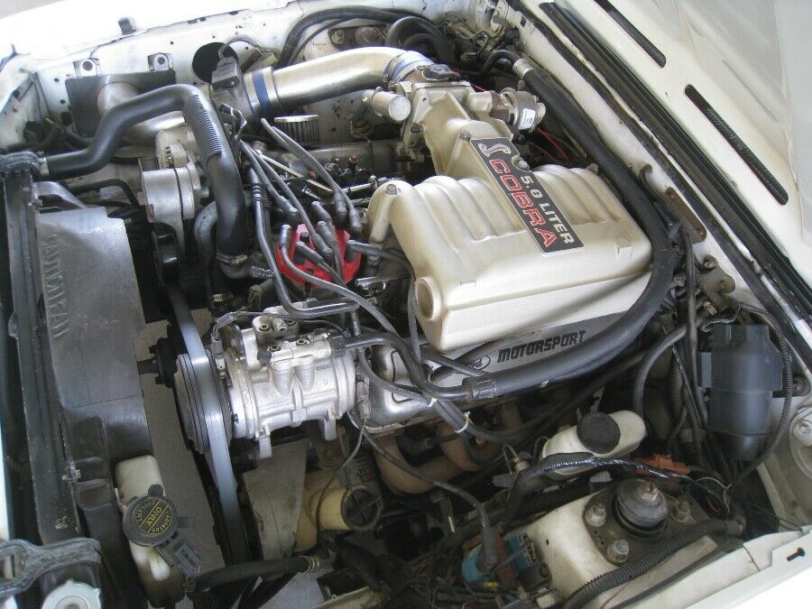 1993 White Ford Mustang Fox Body 5.8L