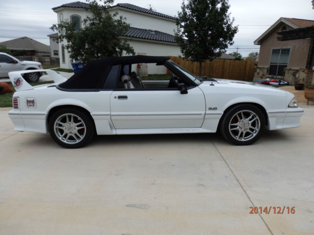 1993 White Ford Mustang Convertible