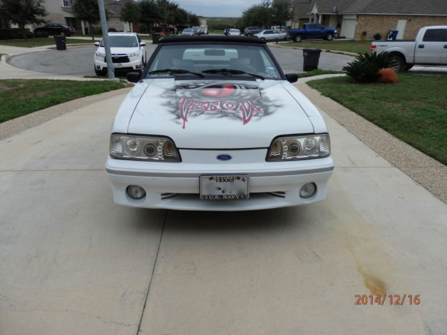 1993 White Ford Mustang Convertible