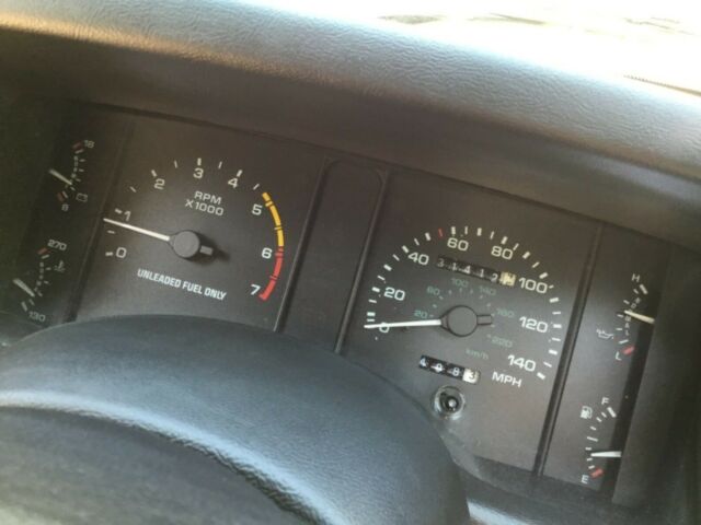 1993 Red Ford Mustang Convertible