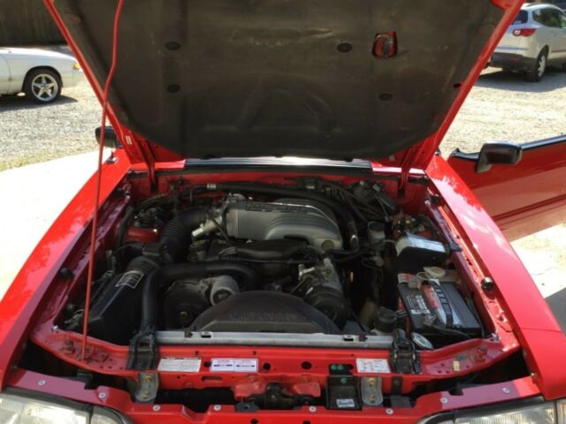 1993 Red Ford Mustang Convertible