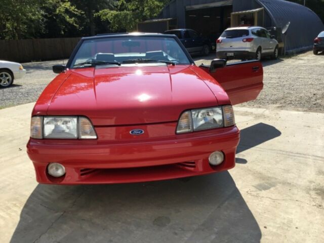 1993 Red Ford Mustang Convertible