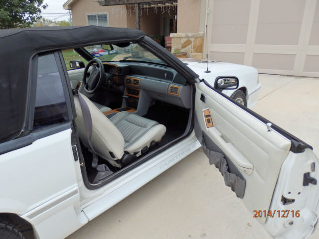 1993 White Ford Mustang Convertible