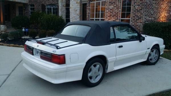 1993 White Ford Mustang Convertible