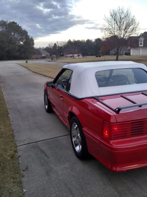 1993 Red Ford Mustang Convertible