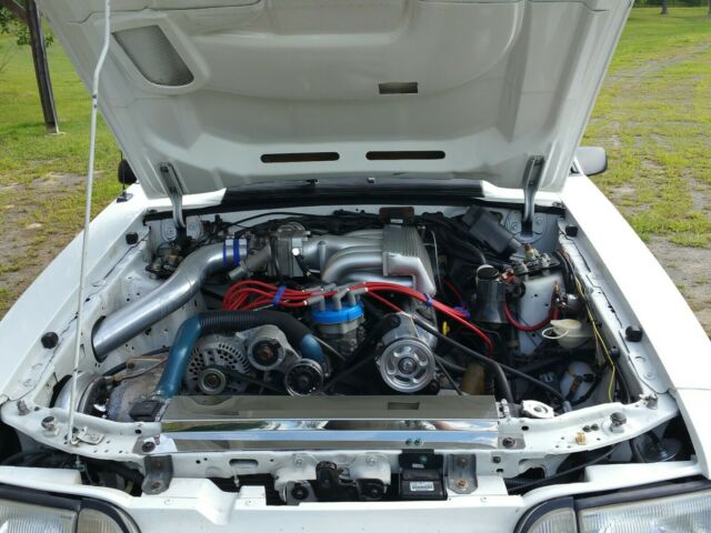 1993 White Ford Mustang Hatchback