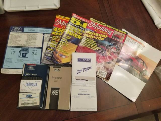 1993 yellow Ford Mustang Convertible