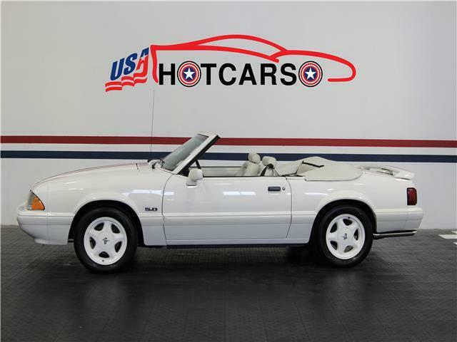 1993 White Ford Mustang Convertible