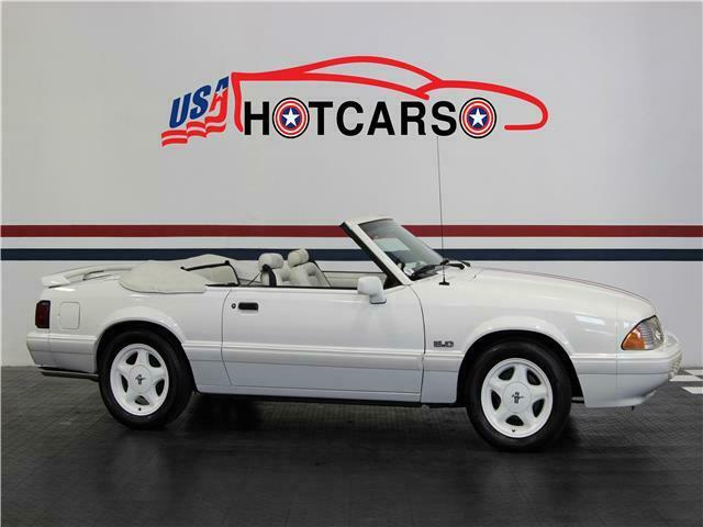 1993 White Ford Mustang Convertible