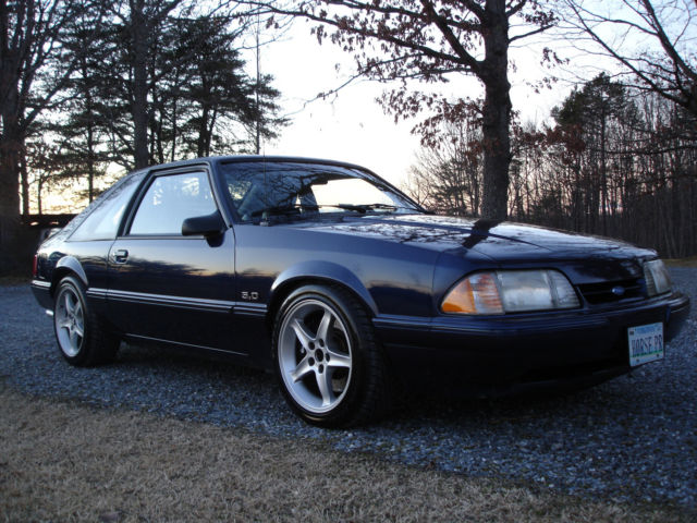 1993 Blue Ford Mustang Hatchback