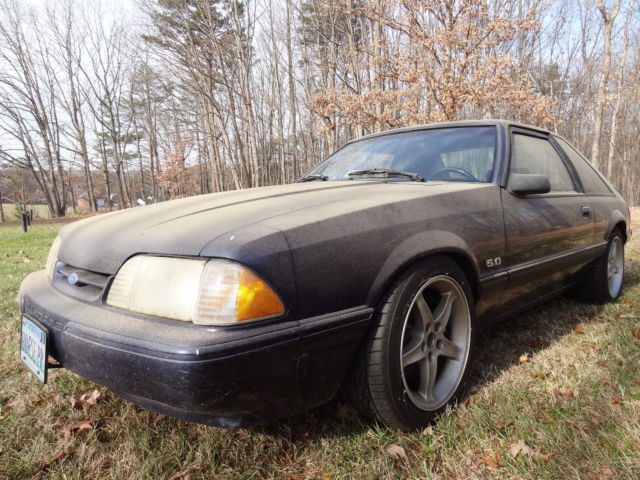 1993 Blue Ford Mustang Hatchback