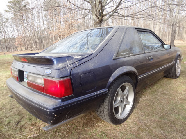 1993 Blue Ford Mustang Hatchback