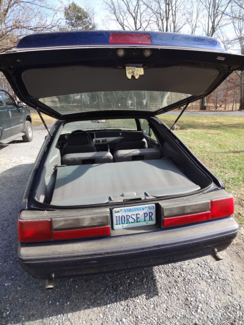 1993 Blue Ford Mustang Hatchback