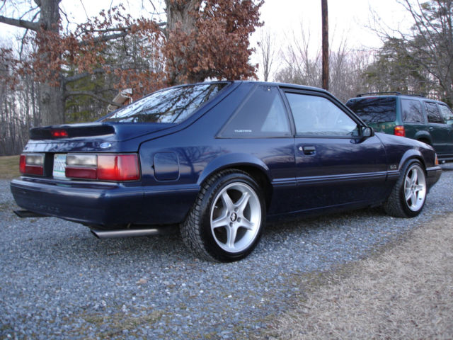 1993 Blue Ford Mustang Hatchback