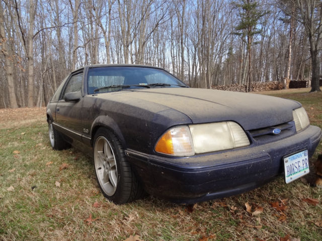1993 Blue Ford Mustang Hatchback