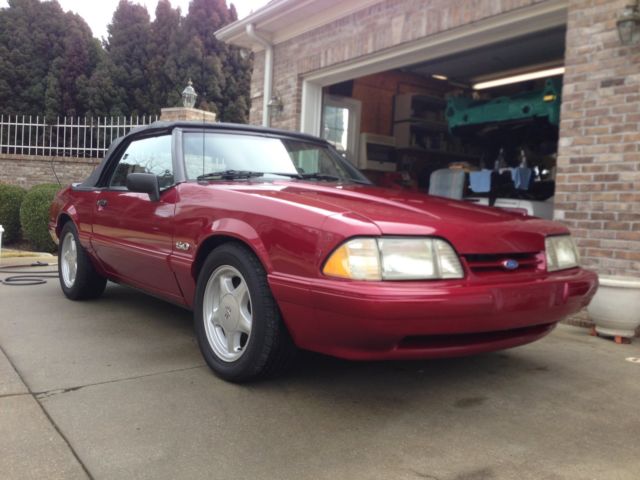 1993 ELECTRIC RED Ford Mustang Convertible