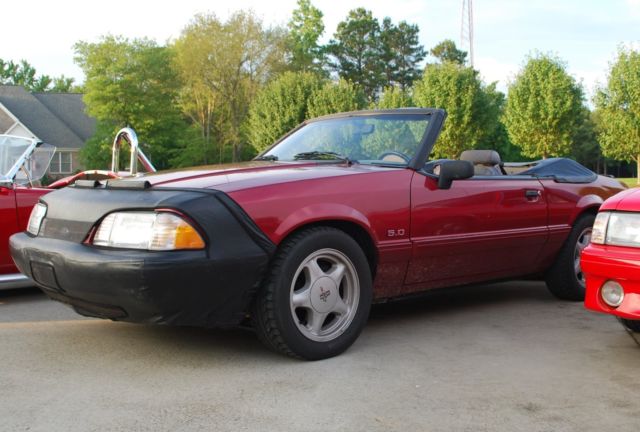 1993 ELECTRIC RED Ford Mustang Convertible