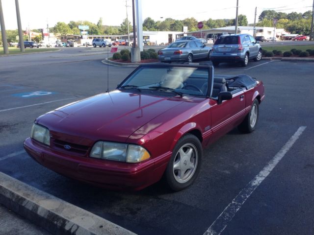 1993 ELECTRIC RED Ford Mustang Convertible
