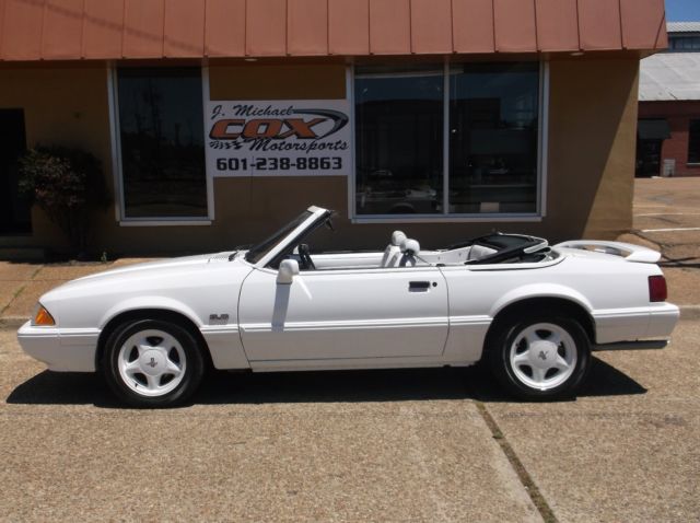 1993 White Ford Mustang Convertible