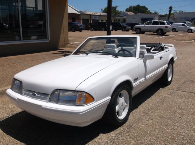 1993 White Ford Mustang Convertible