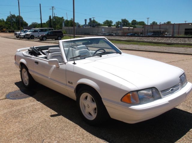 1993 White Ford Mustang Convertible