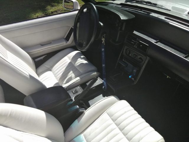 1993 White Ford Mustang Convertible