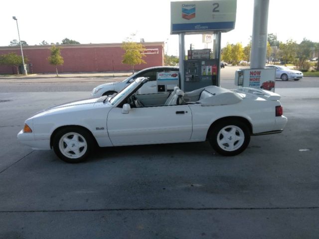1993 White Ford Mustang Convertible