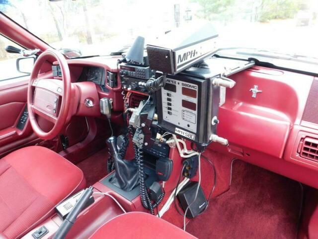 1993 White Ford Mustang --