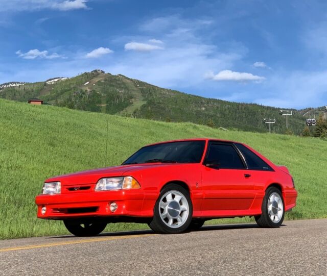 1993 Red Ford Mustang Hatchback