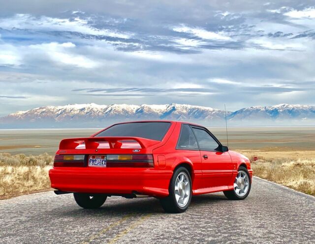 1993 Red Ford Mustang Hatchback
