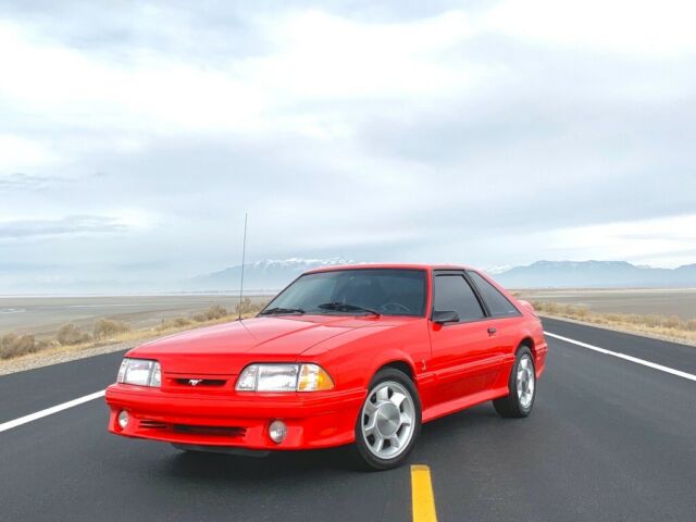 1993 Red Ford Mustang Hatchback