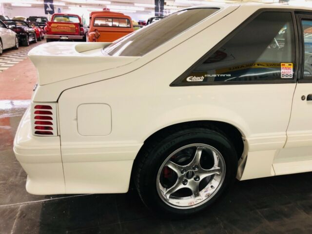 1993 White Ford Mustang Hatchback