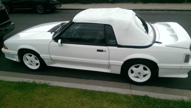 1993 White Ford Mustang Convertible