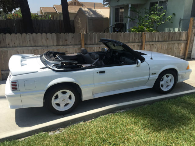 1993 White Ford Mustang Convertible
