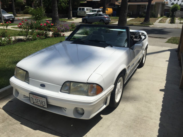 1993 White Ford Mustang Convertible