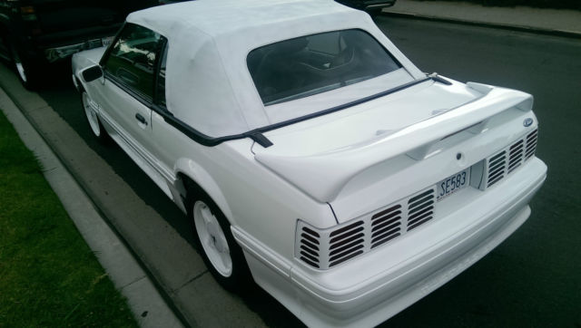 1993 White Ford Mustang Convertible