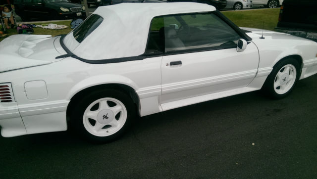 1993 White Ford Mustang Convertible