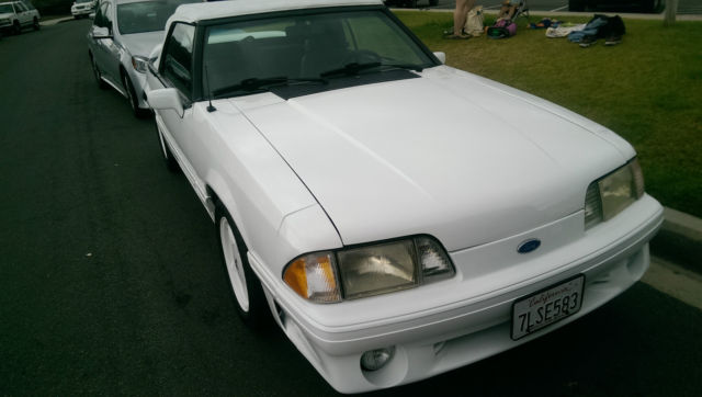 1993 White Ford Mustang Convertible