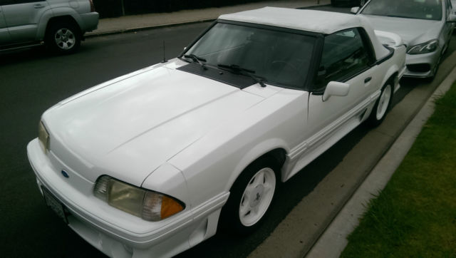 1993 White Ford Mustang Convertible