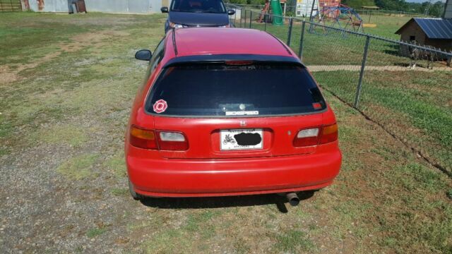 1993 Red Honda Civic Hatchback