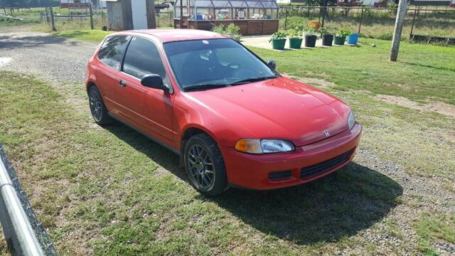 1993 Red Honda Civic Hatchback