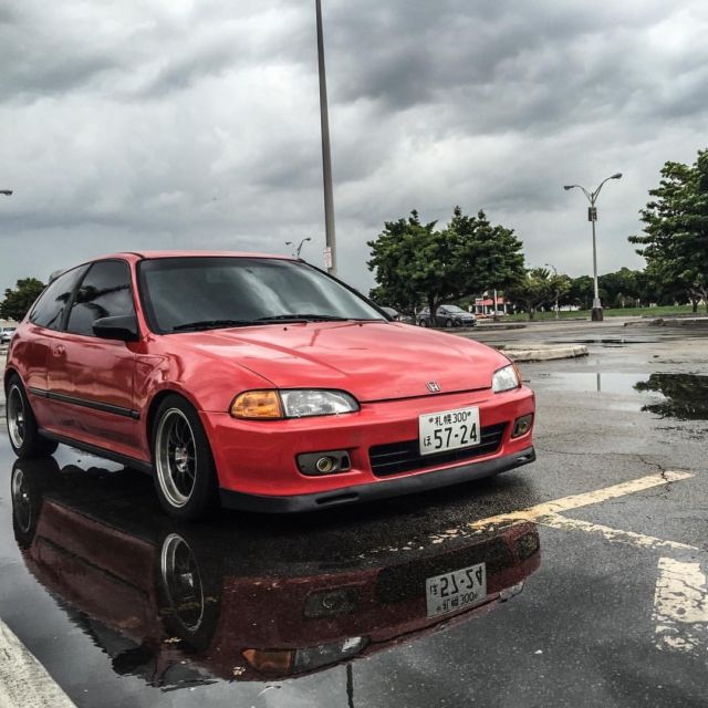 1993 Red Honda Civic