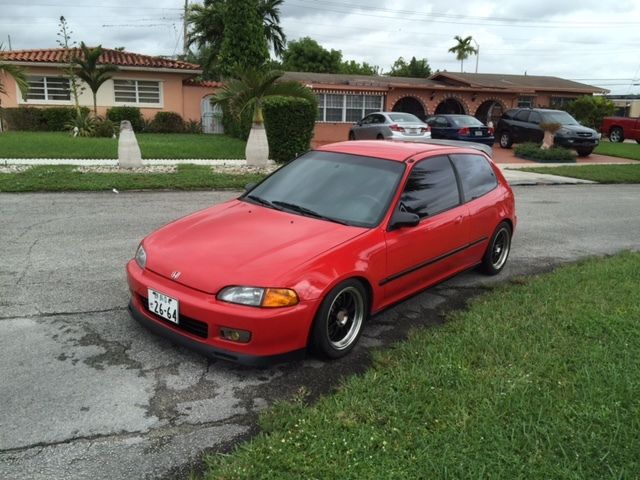1993 Red Honda Civic