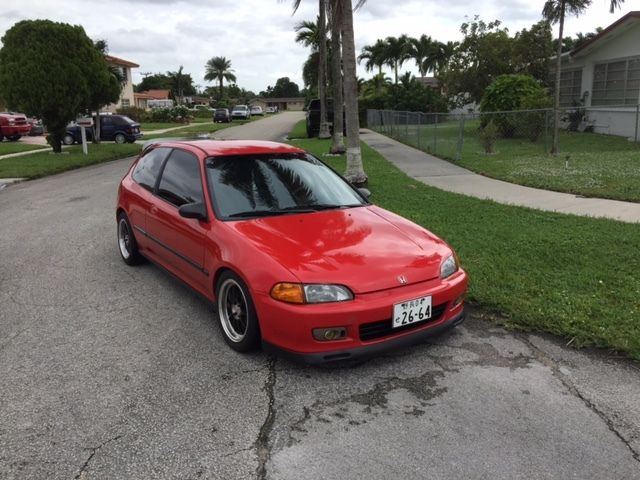 1993 Red Honda Civic