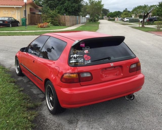 1993 Red Honda Civic