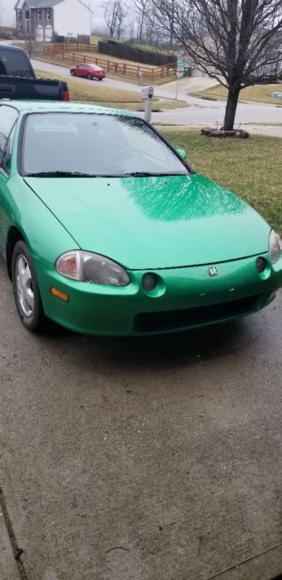 1993 Green Honda Del Sol Convertible